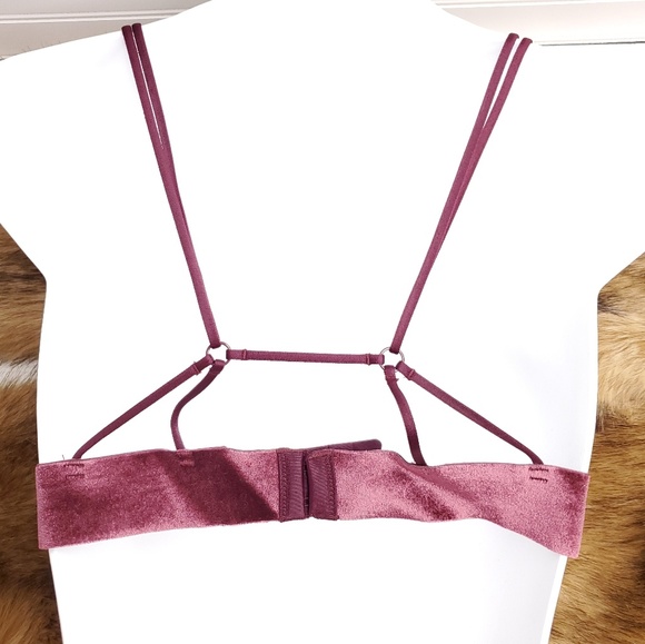 Shimera Velvet Strappy Triangle Bralette Sz M, XL - Picture 5 of 6